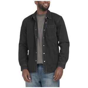 7 FOR ALL MANKIND Black Long Sleeve Denim Shirt